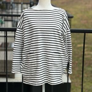 HATCH Collection Long Sleeve Maternity Bateau Top Size Large